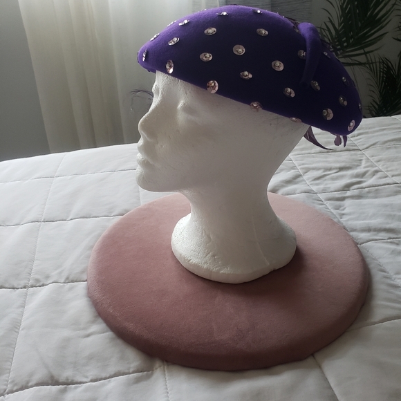 Vintage Chapeau - Deep Purple! - Picture 3 of 6